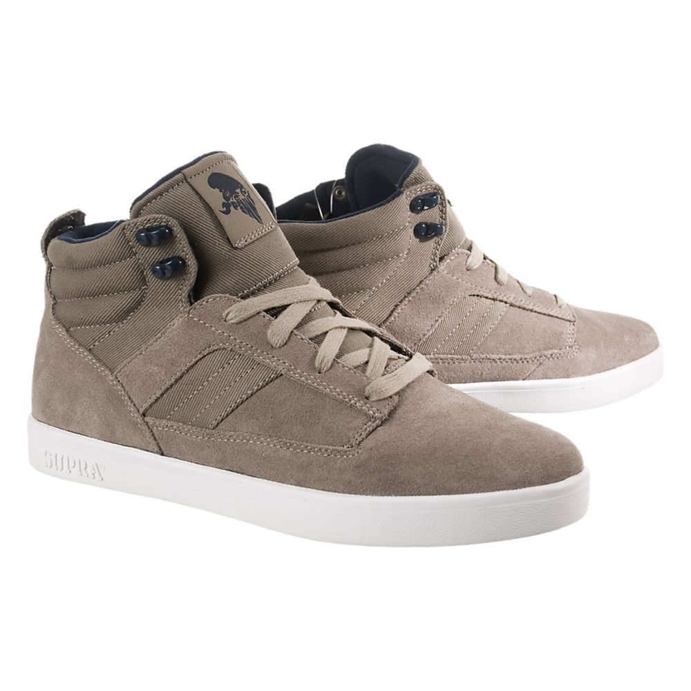 Chaussures de Skate Supra Bandit Kaki Khaki Suede/Twill Homme | KWN-98126571